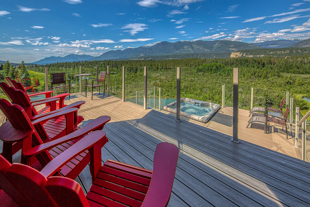 one of four exterior seating areas