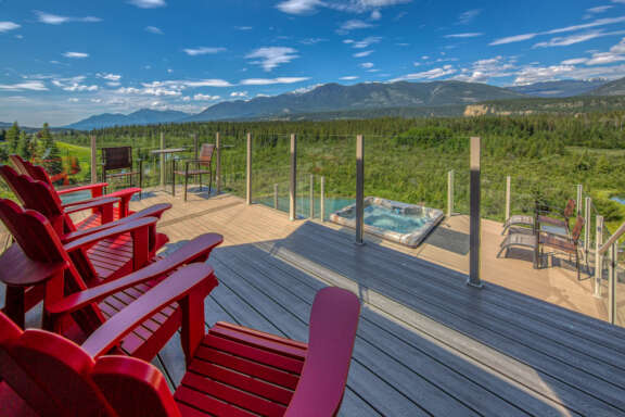 one of four exterior seating areas