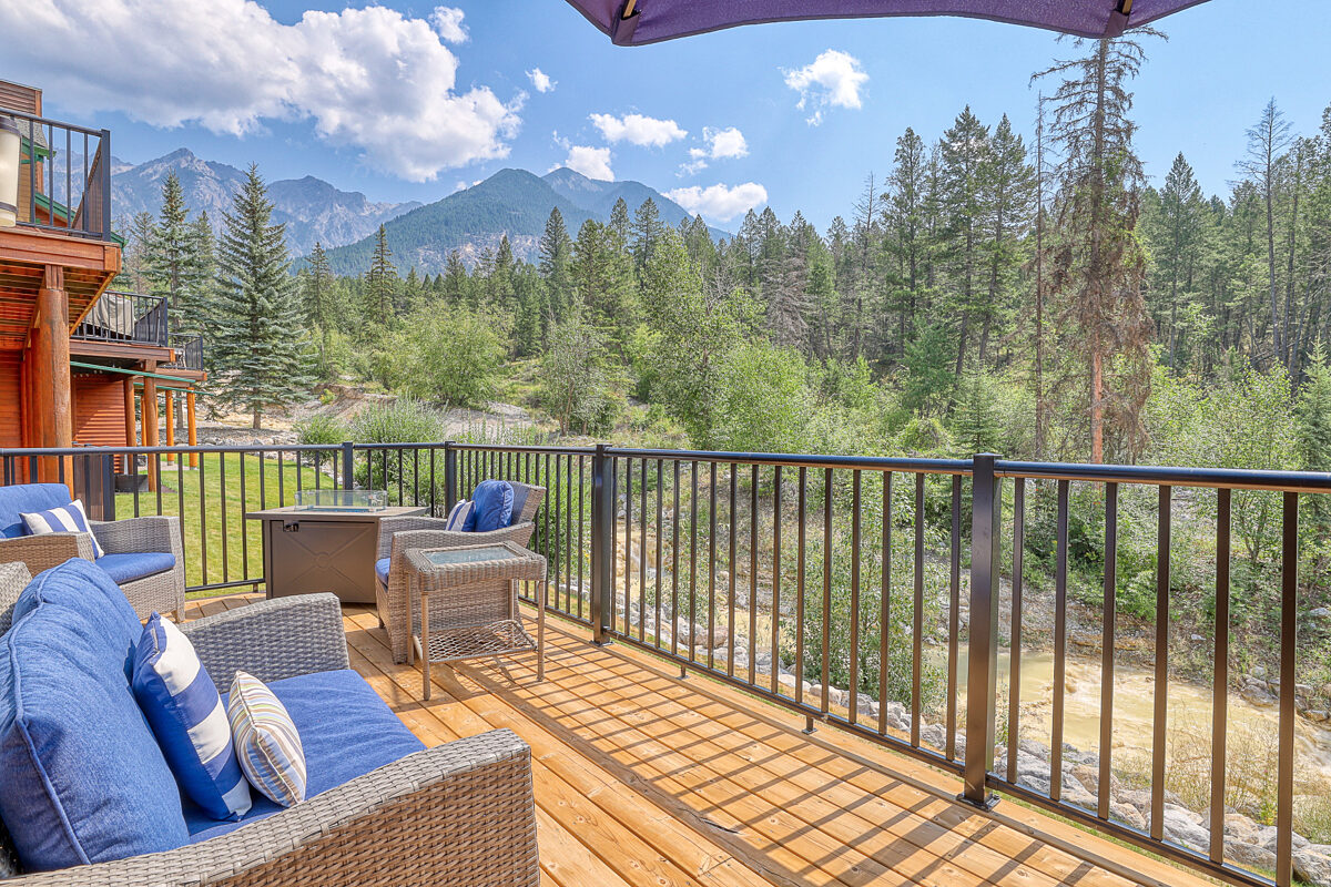 Main level deck - Fairmont Creek and Fairmont Rocky Mountain Range views