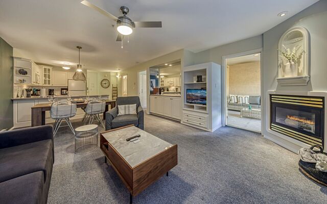Living room with comfy hide-a-bed