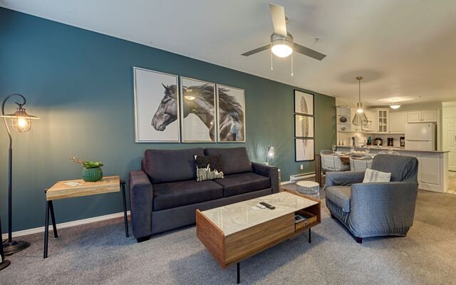 Living room with comfy hide-a-bed