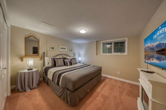 King bedroom with Smart TV