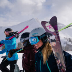 Skiiers at Panorama Mountain Resort ski area