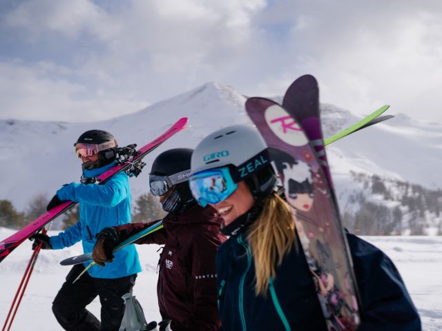 Skiiers at Panorama Mountain Resort ski area
