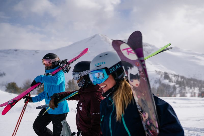 Skiiers at Panorama Mountain Resort ski area